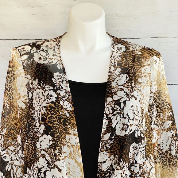 NWT Chenault Bell Sleeve Tie Front Kimono Set - Picture 7 of 7